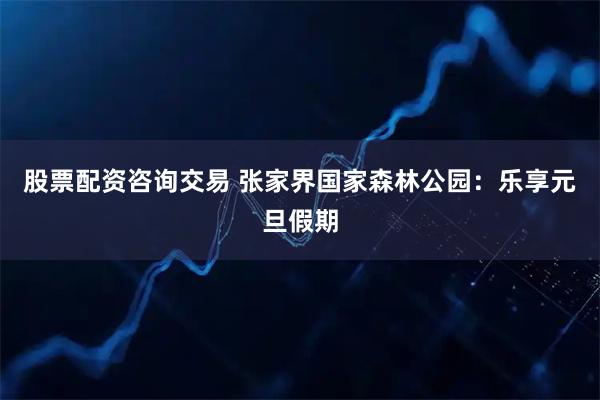 股票配资咨询交易 张家界国家森林公园：乐享元旦假期